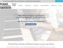 Tablet Screenshot of pianolessonsinyourhome.com
